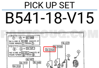 Mazda B54118V15 PICK UP SET