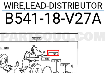 Mazda B54118V27A WIRE,LEAD-DISTRIBUTOR