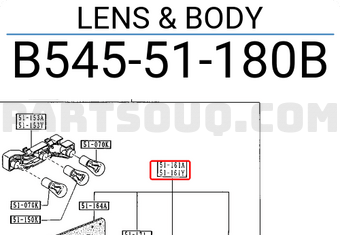 Mazda B54551180B LENS & BODY