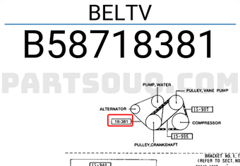 Mazda B58718381 BELTV