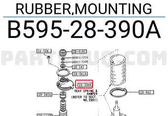 Mazda B59528390A RUBBER,MOUNTING