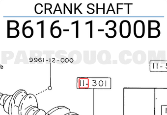 Mazda B61611300B CRANK SHAFT