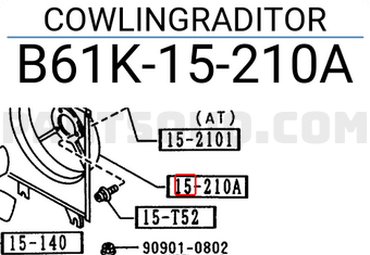 Mazda B61K15210A COWLINGRADITOR