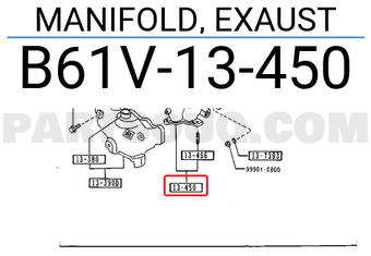 Mazda B61V13450 MANIFOLD, EXAUST