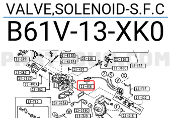 Mazda B61V13XK0 VALVE,SOLENOID-S.F.C