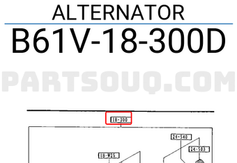 Mazda B61V18300D ALTERNATOR
