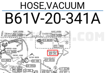 Mazda B61V20341A HOSE,VACUUM