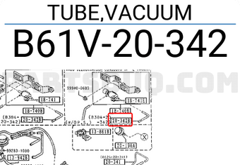 Mazda B61V20342 TUBE,VACUUM