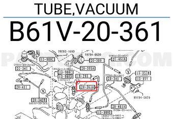 Mazda B61V20361 TUBE,VACUUM