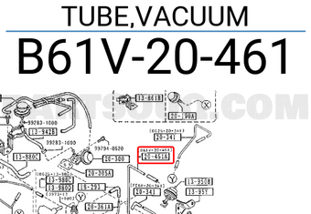 Mazda B61V20461 TUBE,VACUUM