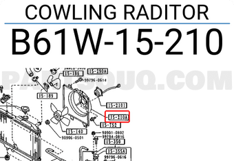 Mazda B61W15210 COWLING RADITOR