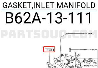 Mazda B62A13111 GASKET,INLET MANIFOLD