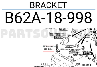 Mazda B62A18998 BRACKET