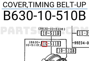 Mazda B63010510B COVER,TIMING BELT-UP