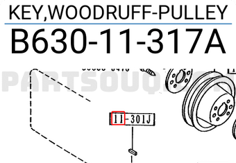 Mazda B63011317A KEY,WOODRUFF-PULLEY