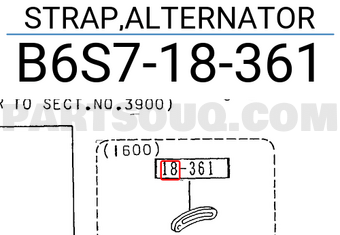 Mazda B6S718361 STRAP,ALTERNATOR
