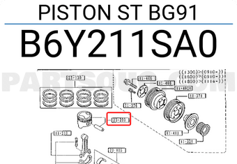 Mazda B6Y211SA0 PISTON ST BG91