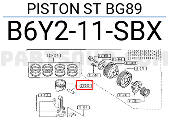 Mazda B6Y211SBX PISTON ST BG89