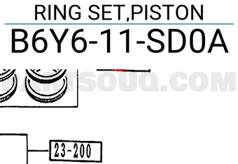 Mazda B6Y611SD0A RING SET,PISTON