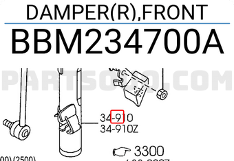 Mazda BBM234700A DAMPER(R),FRONT