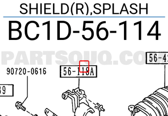 Mazda BC1D56114 SHIELD(R),SPLASH