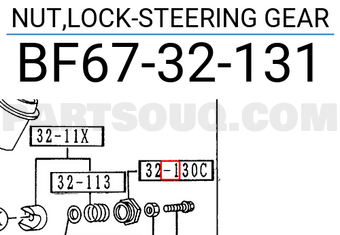 Mazda BF6732131 NUT,LOCK-STEERING GEAR
