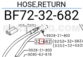 Mazda BF7232682 HOSE,RETURN