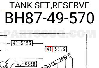 Mazda BH8749570 TANK SET,RESERVE