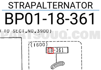 Mazda BP0118361 STRAPALTERNATOR
