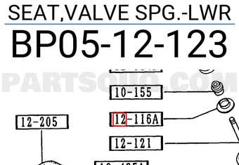 Mazda BP0512123 SEAT,VALVE SPG.-LWR