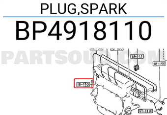 Mazda BP4918110 PLUG,SPARK