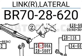 Mazda BR7028620 LINK(R),LATERAL