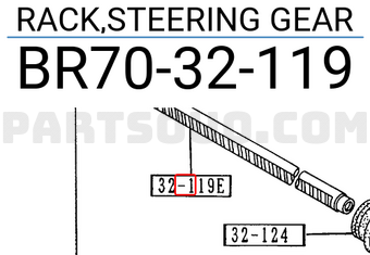 Mazda BR7032119 RACK,STEERING GEAR