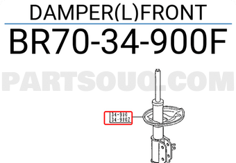 Mazda BR7034900F DAMPER(L)FRONT