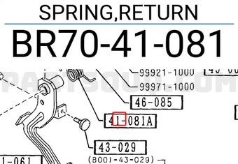Mazda BR7041081 SPRING,RETURN