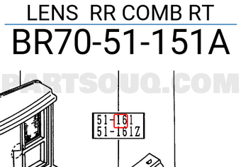 Mazda BR7051151A LENS RR COMB RT
