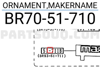 Mazda BR7051710 ORNAMENT,MAKERNAME
