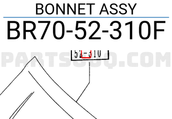 Mazda BR7052310F BONNET ASSY