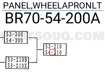 Mazda BR7054200A PANEL,WHEELAPRONLT