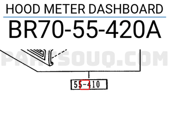 Mazda BR7055420A HOOD METER DASHBOARD