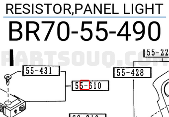 Mazda BR7055490 RESISTOR,PANEL LIGHT