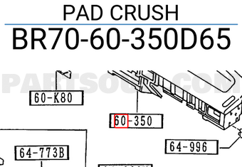 Mazda BR7060350D65 PAD CRUSH