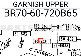 Mazda BR7060720B65 GARNISH UPPER