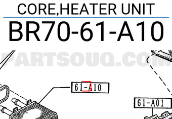 Mazda BR7061A10 CORE,HEATER UNIT