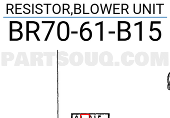 Mazda BR7061B15 RESISTOR,BLOWER UNIT