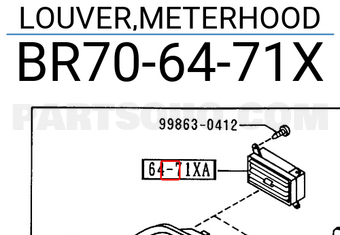 Mazda BR706471X LOUVER,METERHOOD