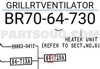 Mazda BR7064730 GRILLRTVENTILATOR