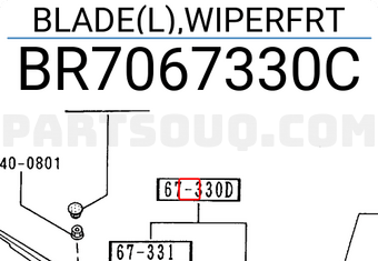 Mazda BR7067330C BLADE(L),WIPERFRT