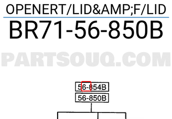 Mazda BR7156850B OPENERT/LID&F/LID