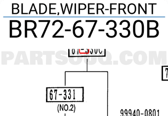 Mazda BR7267330B BLADE,WIPER-FRONT